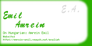 emil amrein business card